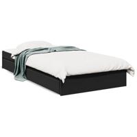 vidaXL Bedframe met lades bewerkt hout zwart 90x190 cm, bed, bed met opbergruimte, 1-persoons bedframe, 1-persoonsbed, slaapkamermeubilair, bedbodem