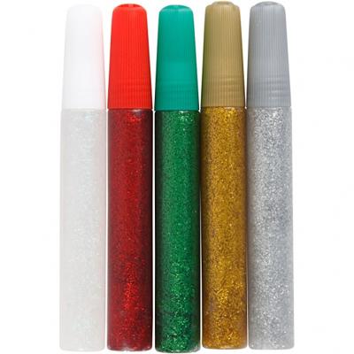 Creotime glitterlijm 10ml 5 stuks Creotime glitterlijm 10ml 5 stuks