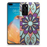 Huawei P40 TPU Case Purple Flower - thumbnail