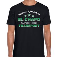 Famous gangster El Chapo tekst / verkleed t-shirt zwart voor heren 2XL  - - thumbnail