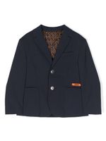 Missoni Kids logo-patch single-breasted blazer - Bleu - thumbnail