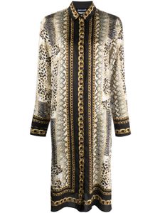 Just Cavalli robe à imprimé animalier - Noir