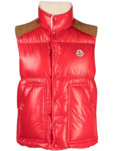 Moncler Ardeche logo-patch down-filled gilet - Rouge