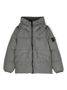 Stone Island Junior doudoune à logo Compass - Gris