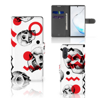 Telefoonhoesje met Naam Samsung Galaxy Note 10 Skull Red