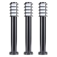 Tuinlamp Soll 2 set 3 stuks zwart E27 fitting weersbestandig IP44 - thumbnail