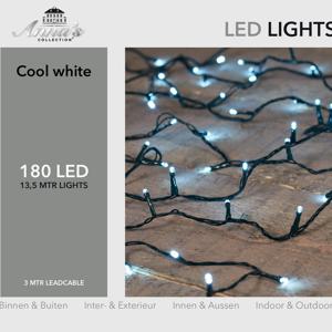 Kerstverlichting - 180 led lampjes - helder wit -  13,5 meter   -