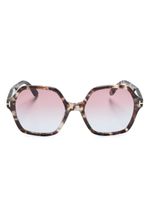 TOM FORD Eyewear lunettes de soleil à monture géométrique - Marron