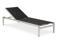 Ligstoel MARBELLO grijs/zwart
