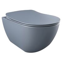 Creavit Rimoff Ophang Wc Met Rvs Sproeier (Bidet), Mat Basalt - thumbnail