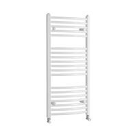 Handdoekradiator Sapho Orbit Gebogen 60x98.6 cm 547W Wit Sapho - thumbnail