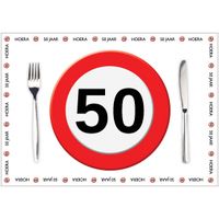 Papieren placemats 50 jaar 10 stuks