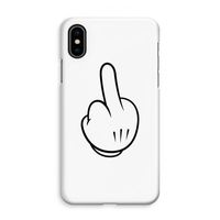 Middle finger white: iPhone XS Max Volledig Geprint Hoesje