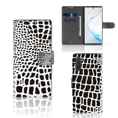 Samsung Galaxy Note 10 Telefoonhoesje met Pasjes Slangenprint Samsung Galaxy Note 10 Telefoonhoesje met Pasjes Slangenprint