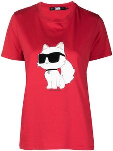 Karl Lagerfeld t-shirt à motif Ikonik 2.0 Choupette - Rouge