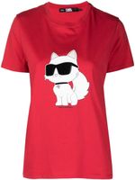 Karl Lagerfeld t-shirt à motif Ikonik 2.0 Choupette - Rouge