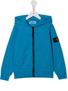 Stone Island Junior veste zippée à capuche - Bleu