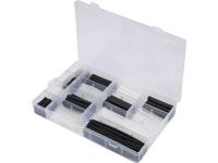TRU COMPONENTS 1568256 Krimpkous assortiment Zwart, Transparant Krimpverhouding:2:1, 3:1, 4:1 1000 onderdelen