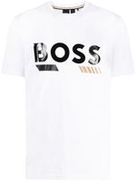 BOSS t-shirt en coton à logo imprimé - Blanc - thumbnail