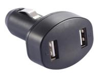XD Collection autolader met dubbele USB poort 5V/2,4A ABS zwart