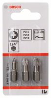 Bosch Accessoires 3-delige bitset Extra Hard (PZ) PZ1; PZ2; PZ3; 25 mm 3st - 2607001753 - thumbnail