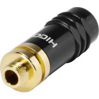 Hicon HI-J35S-SCREW-F Jackplug 3,5 mm Bus, recht Aantal polen: 3 Stereo Zwart 1 stuk(s) - thumbnail