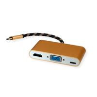 ROLINE 12.03.3155 laptop dock & poortreplicator USB 3.2 Gen 1 (3.1 Gen 1) Type-B Zwart, Goud, Wit - thumbnail