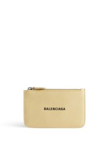 Balenciaga portefeuille en cuir à logo imprimé - Jaune