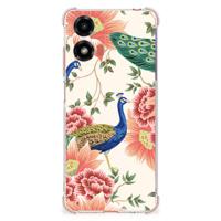 Case Anti-shock voor Motorola Moto G24 | G24 Power | G04 Pink Peacock