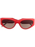 Ferragamo lunettes de soleil à monture oversize - Rouge