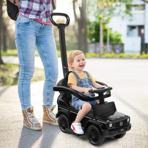 Gelicentieerd Mercedes Benz Kindervoertuig Kinderwagen en Rollator met Verstelbare Zonnekap Ouderhandgreep Armleuning