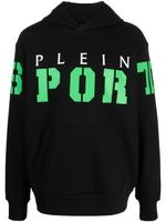 Plein Sport hoodie en coton à logo imprimé - Noir - thumbnail