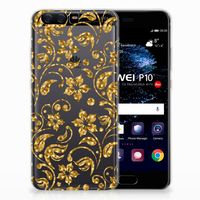 Huawei P10 TPU Case Gouden Bloemen - thumbnail