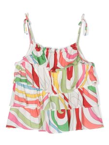 PUCCI Junior blouse à imprimé graphique - Blanc