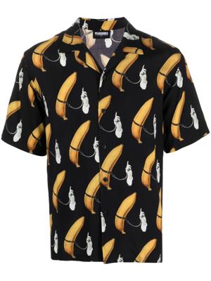 Pleasures Overhemd met print - Zwart