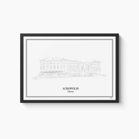 Poster Acropolis - Athens Zonder Lijst A2 (42 x 60cm)