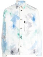 Haikure chemise en coton à effet taches de peinture - Bleu