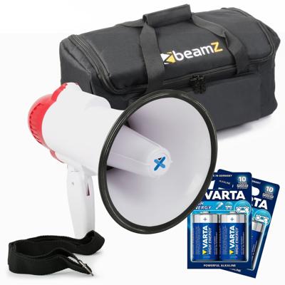 Vonyx MEG020 - 20W megafoon met sirene, batterijen en handige tas Vonyx MEG020 - 20W megafoon met sirene, batterijen en handige tas