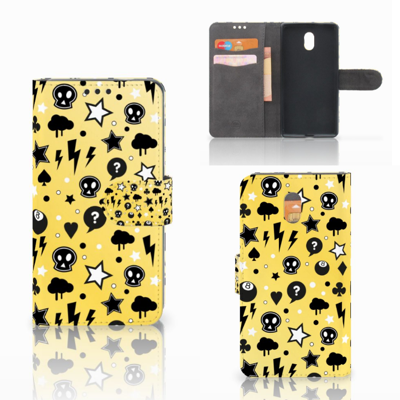 Telefoonhoesje met Naam Nokia 3 Punk Geel Telefoonhoesje met Naam Nokia 3 Punk Geel