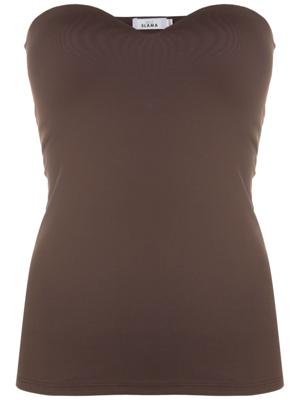 Amir Slama haut à design sans bretelles - Marron