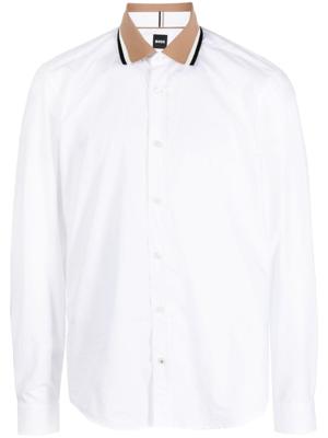 BOSS Gestreept overhemd - Wit