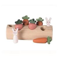 Log konijnen en houten groenten