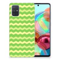 Samsung Galaxy A71 TPU bumper Waves Green