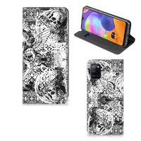 Mobiel BookCase Samsung Galaxy A31 Skulls Angel