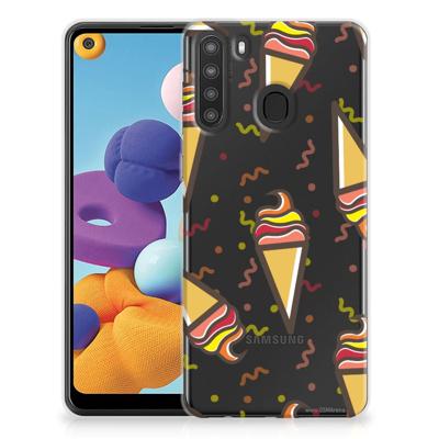 Samsung Galaxy A21 Siliconen Case Icecream