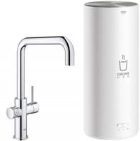 Grohe Red 3-in-1 kokend water kraan met U-uitloop en combi boiler chroom