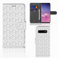 Samsung Galaxy S10 Telefoon Hoesje Stripes Dots - thumbnail