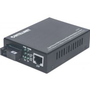 Intellinet 545068 1000Mbit/s Single-mode Zwart netwerk media converter