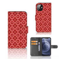 Apple iPhone 12 Mini Telefoon Hoesje Batik Rood