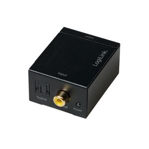 LogiLink CA0100 LogiLink Koaxial und Toslink zu analog L/R Audio-Konverter Toslink / Cinch Audio Adapter Zwart